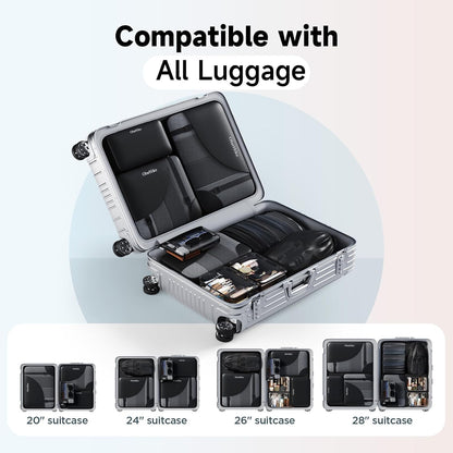 10 Set Packing Cubes for Travel,Gifts for Women Mom,Anti-Tearing Suitcase Organizer,with Over 1000 pcs Mesh Holes,Vacation Essentials & Accessories for Cruise Ship
