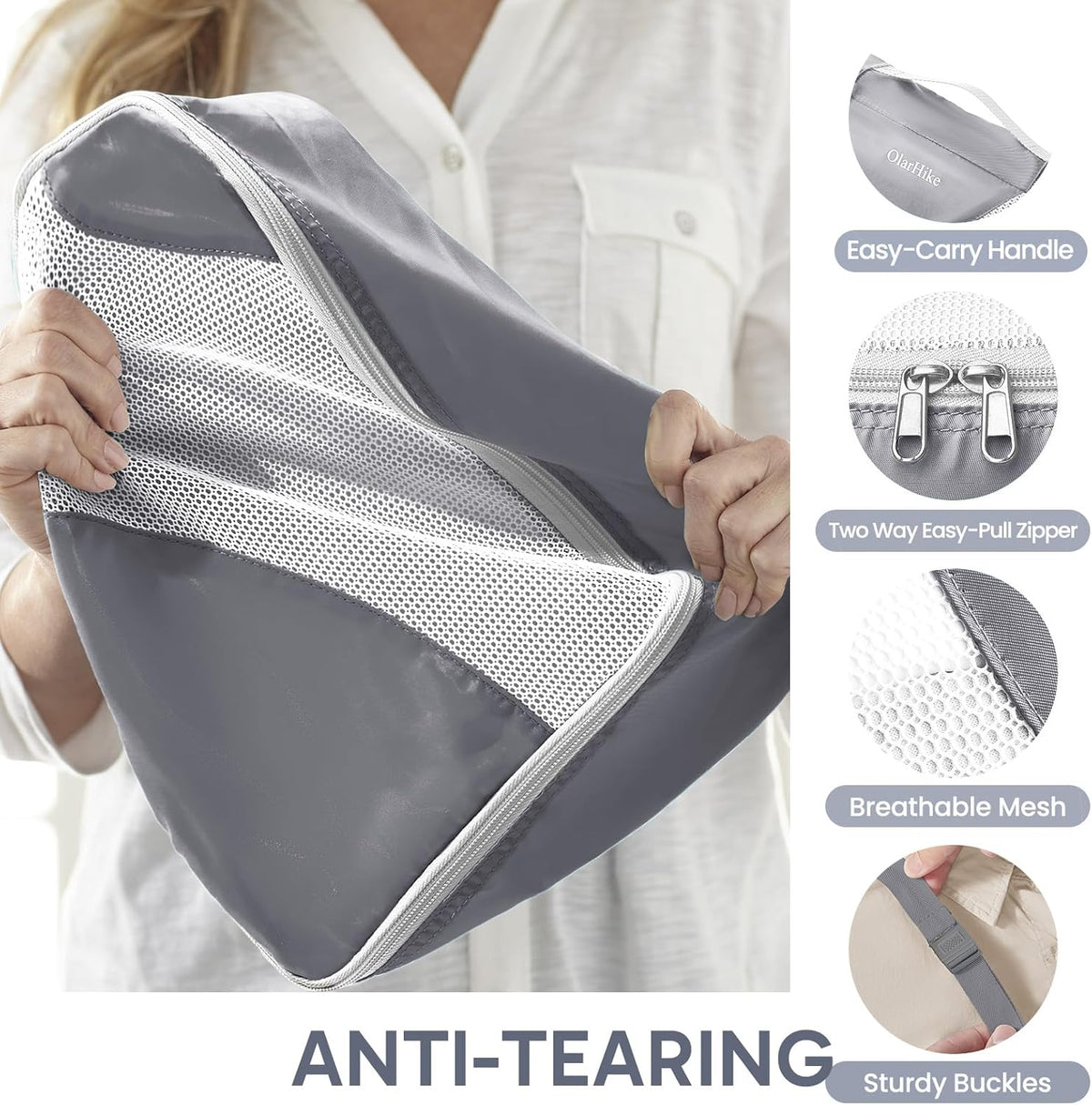 10 Set Packing Cubes for Travel,Gifts for Women Mom,Anti-Tearing Suitcase Organizer,with Over 1000 pcs Mesh Holes,Vacation Essentials & Accessories for Cruise Ship
