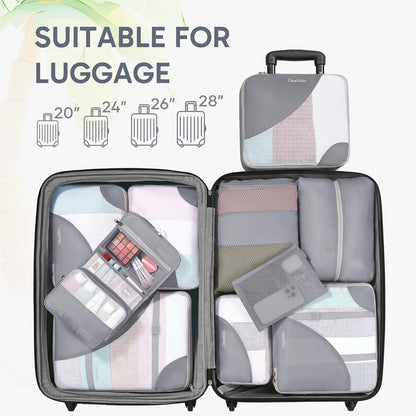 10 Set Packing Cubes for Travel,Gifts for Women Mom,Anti-Tearing Suitcase Organizer,with Over 1000 pcs Mesh Holes,Vacation Essentials & Accessories for Cruise Ship