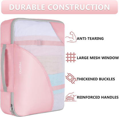 10 Set Packing Cubes for Travel,Gifts for Women Mom,Anti-Tearing Suitcase Organizer,with Over 1000 pcs Mesh Holes,Vacation Essentials & Accessories for Cruise Ship