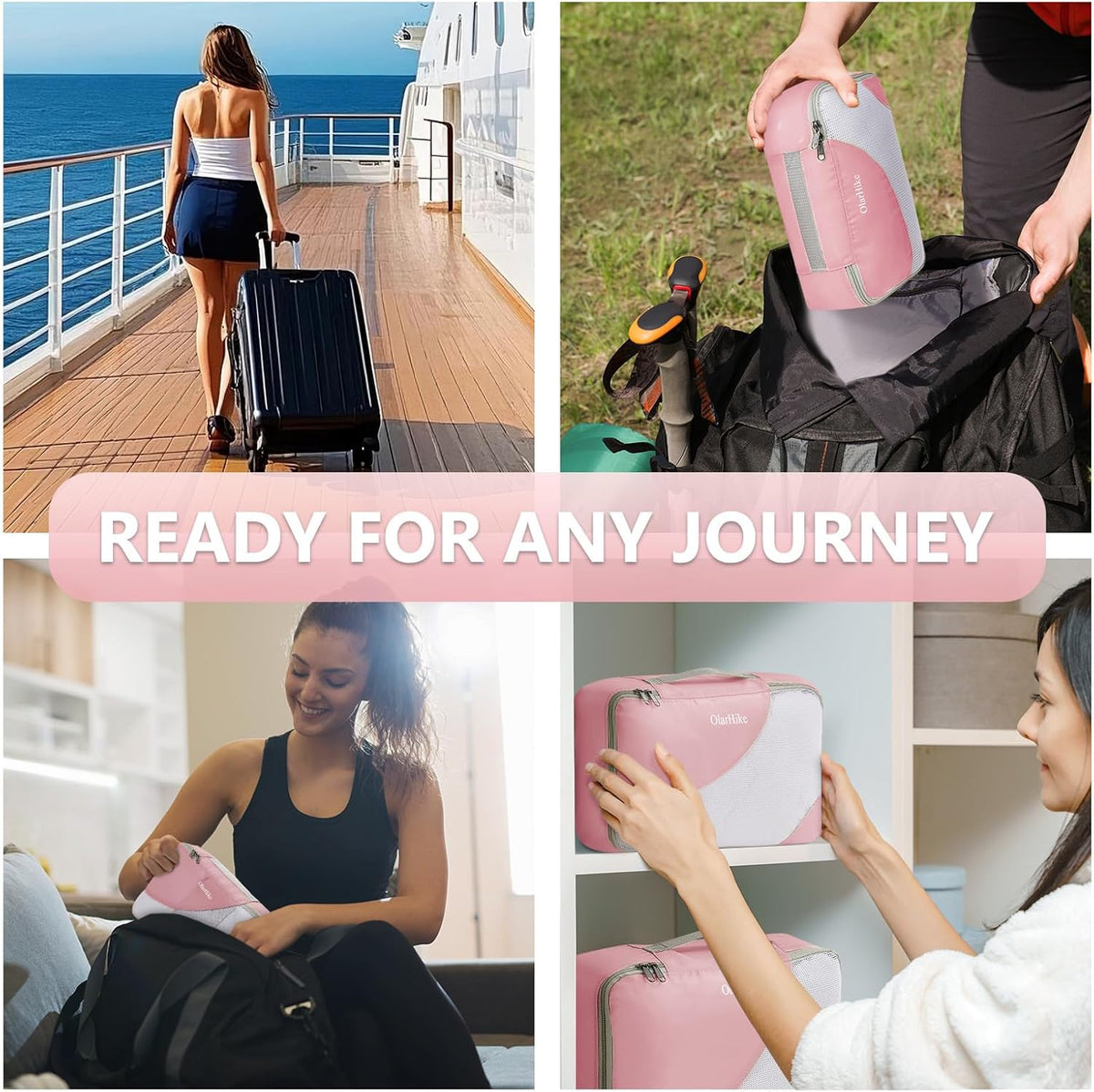 10 Set Packing Cubes for Travel,Gifts for Women Mom,Anti-Tearing Suitcase Organizer,with Over 1000 pcs Mesh Holes,Vacation Essentials & Accessories for Cruise Ship