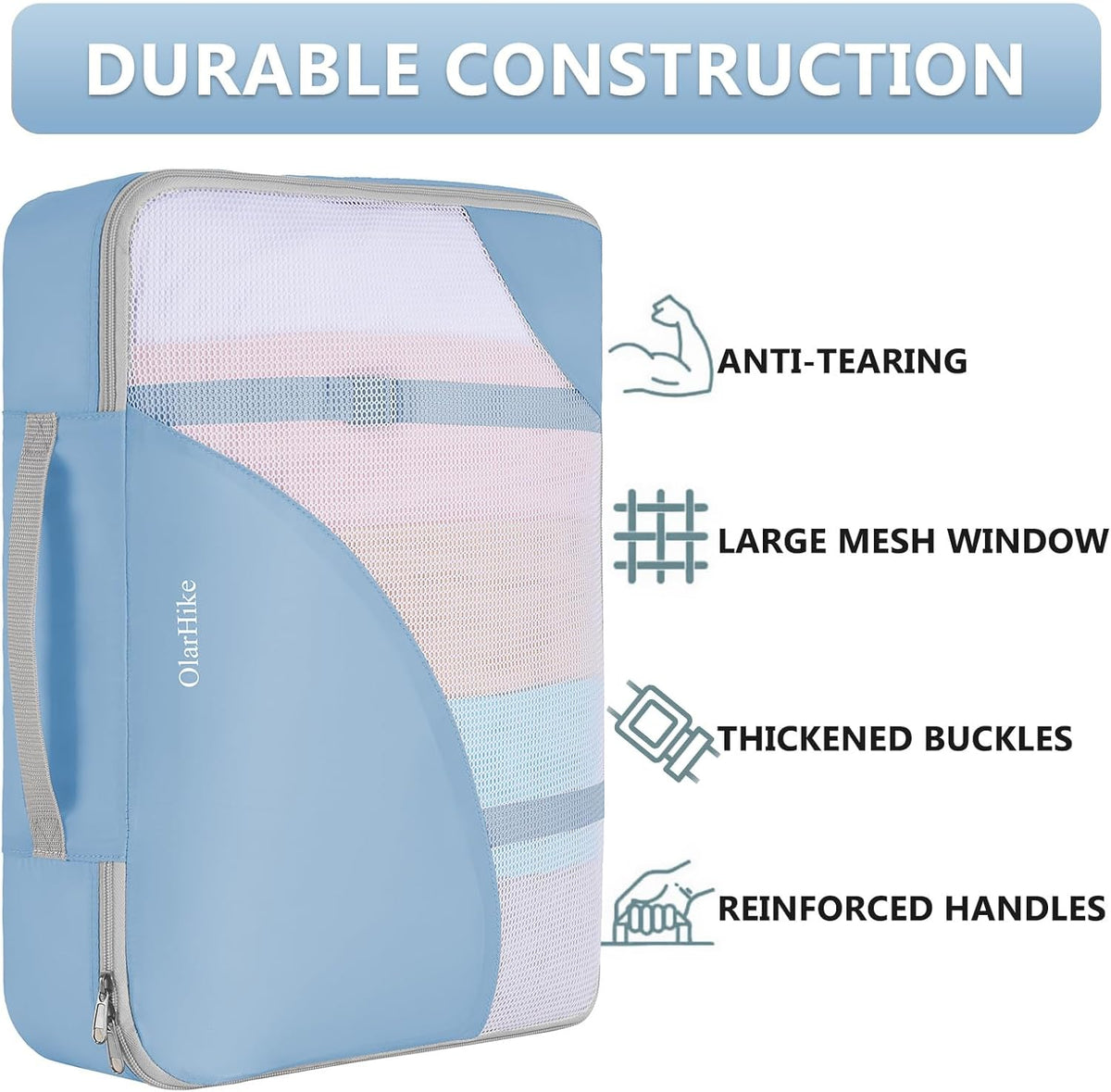 10 Set Packing Cubes for Travel,Gifts for Women Mom,Anti-Tearing Suitcase Organizer,with Over 1000 pcs Mesh Holes,Vacation Essentials & Accessories for Cruise Ship