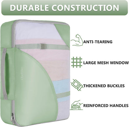 10 Set Packing Cubes for Travel,Gifts for Women Mom,Anti-Tearing Suitcase Organizer,with Over 1000 pcs Mesh Holes,Vacation Essentials & Accessories for Cruise Ship
