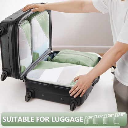 10 Set Packing Cubes for Travel,Gifts for Women Mom,Anti-Tearing Suitcase Organizer,with Over 1000 pcs Mesh Holes,Vacation Essentials & Accessories for Cruise Ship