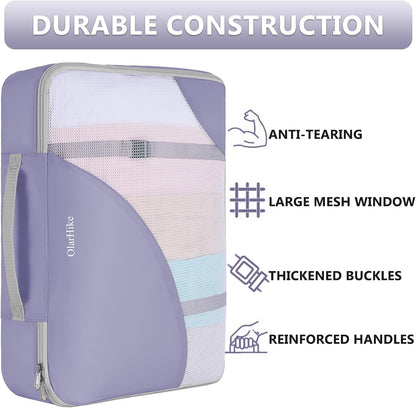 10 Set Packing Cubes for Travel,Gifts for Women Mom,Anti-Tearing Suitcase Organizer,with Over 1000 pcs Mesh Holes,Vacation Essentials & Accessories for Cruise Ship