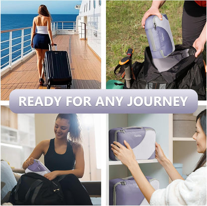 10 Set Packing Cubes for Travel,Gifts for Women Mom,Anti-Tearing Suitcase Organizer,with Over 1000 pcs Mesh Holes,Vacation Essentials & Accessories for Cruise Ship