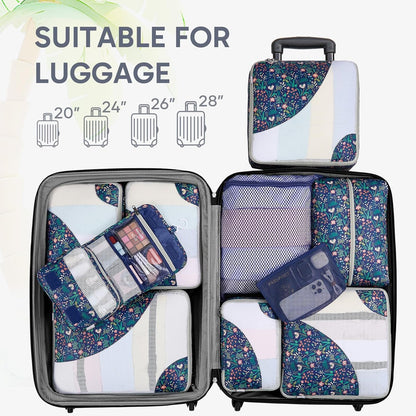 10 Set Packing Cubes for Travel,Gifts for Women Mom,Anti-Tearing Suitcase Organizer,with Over 1000 pcs Mesh Holes,Vacation Essentials & Accessories for Cruise Ship
