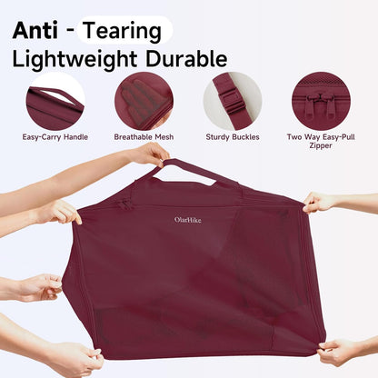 10 Set Packing Cubes for Travel,Gifts for Women Mom,Anti-Tearing Suitcase Organizer,with Over 1000 pcs Mesh Holes,Vacation Essentials & Accessories for Cruise Ship