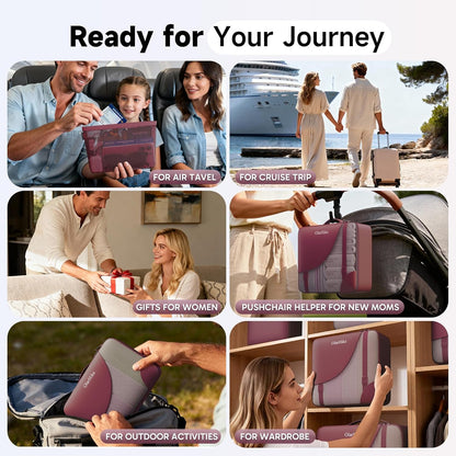 10 Set Packing Cubes for Travel,Gifts for Women Mom,Anti-Tearing Suitcase Organizer,with Over 1000 pcs Mesh Holes,Vacation Essentials & Accessories for Cruise Ship