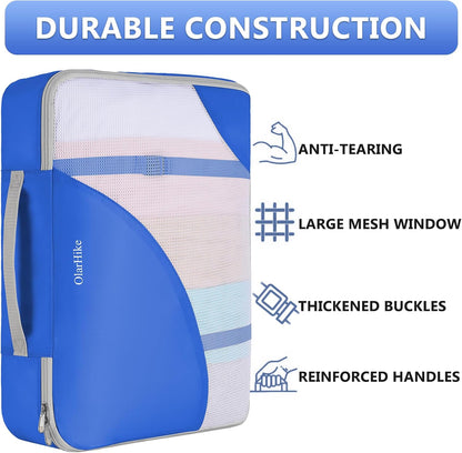10 Set Packing Cubes for Travel,Gifts for Women Mom,Anti-Tearing Suitcase Organizer,with Over 1000 pcs Mesh Holes,Vacation Essentials & Accessories for Cruise Ship