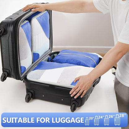 10 Set Packing Cubes for Travel,Gifts for Women Mom,Anti-Tearing Suitcase Organizer,with Over 1000 pcs Mesh Holes,Vacation Essentials & Accessories for Cruise Ship