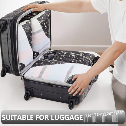 10 Set Packing Cubes for Travel,Gifts for Women Mom,Anti-Tearing Suitcase Organizer,with Over 1000 pcs Mesh Holes,Vacation Essentials & Accessories for Cruise Ship