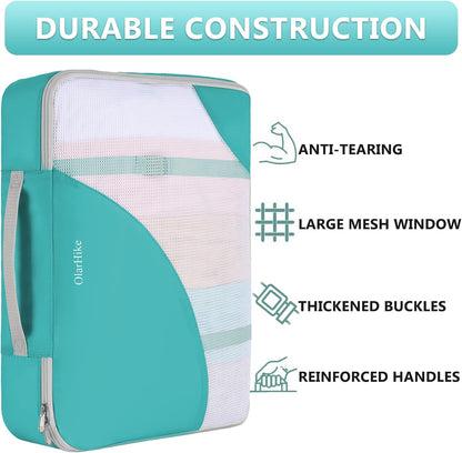 10 Set Packing Cubes for Travel,Gifts for Women Mom,Anti-Tearing Suitcase Organizer,with Over 1000 pcs Mesh Holes,Vacation Essentials & Accessories for Cruise Ship