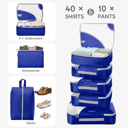 10 Set Packing Cubes for Travel,Gifts for Women Mom,Anti-Tearing Suitcase Organizer,with Over 1000 pcs Mesh Holes,Vacation Essentials & Accessories for Cruise Ship