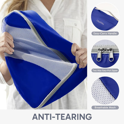 10 Set Packing Cubes for Travel,Gifts for Women Mom,Anti-Tearing Suitcase Organizer,with Over 1000 pcs Mesh Holes,Vacation Essentials & Accessories for Cruise Ship