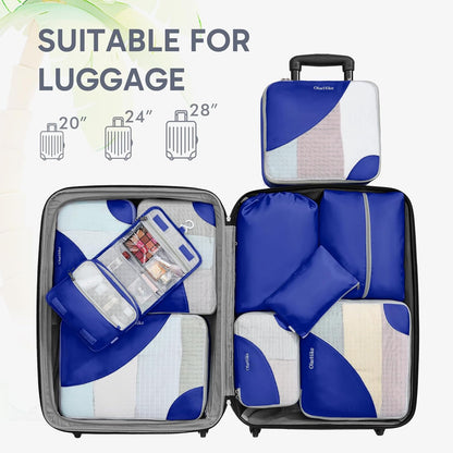 10 Set Packing Cubes for Travel,Gifts for Women Mom,Anti-Tearing Suitcase Organizer,with Over 1000 pcs Mesh Holes,Vacation Essentials & Accessories for Cruise Ship