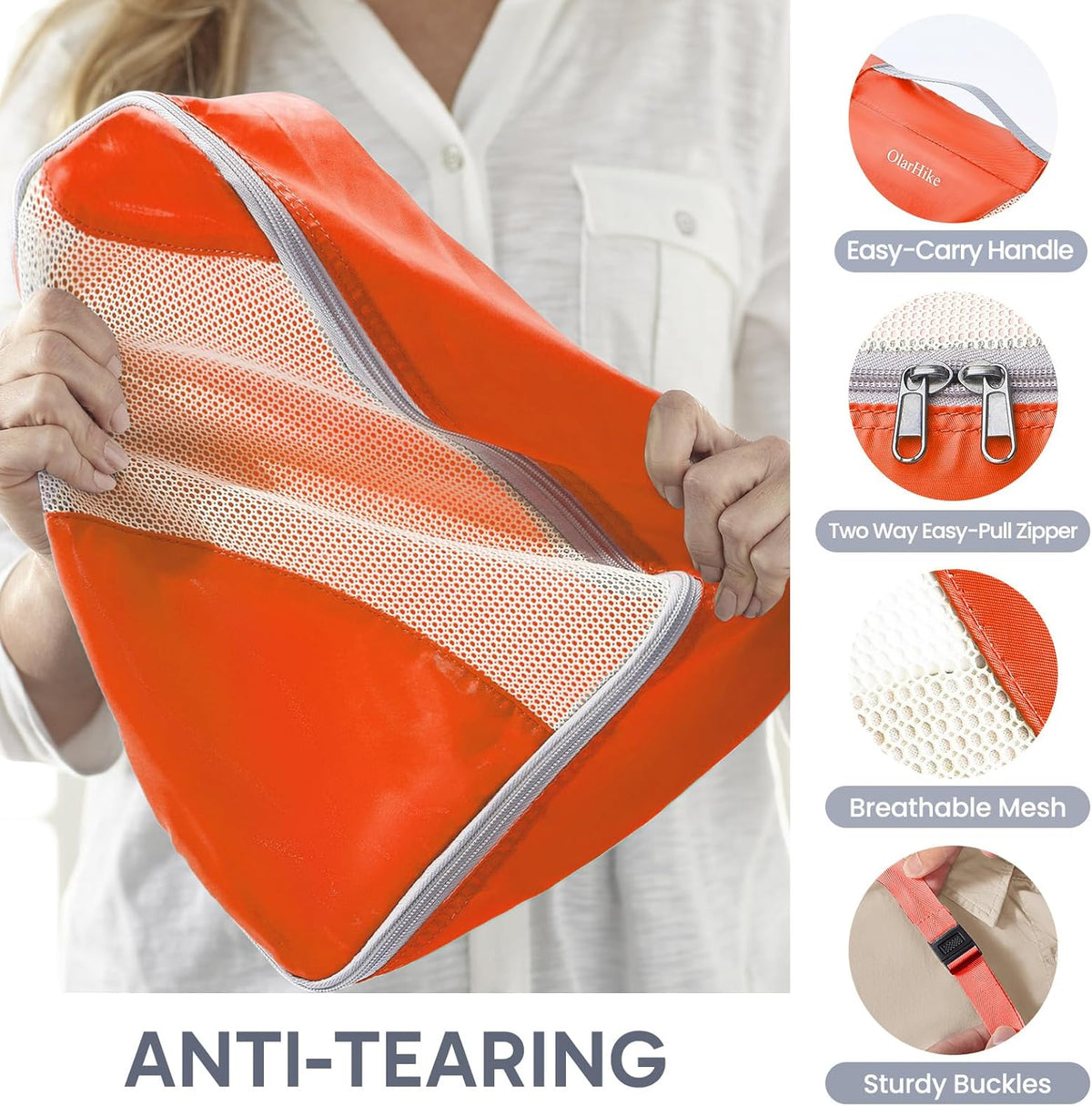 10 Set Packing Cubes for Travel,Gifts for Women Mom,Anti-Tearing Suitcase Organizer,with Over 1000 pcs Mesh Holes,Vacation Essentials & Accessories for Cruise Ship