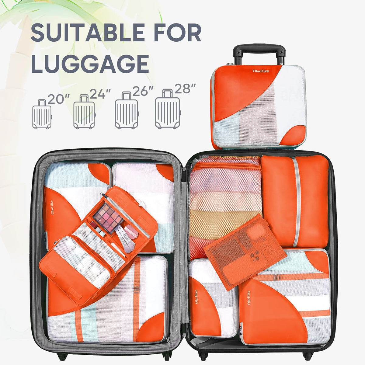 10 Set Packing Cubes for Travel,Gifts for Women Mom,Anti-Tearing Suitcase Organizer,with Over 1000 pcs Mesh Holes,Vacation Essentials & Accessories for Cruise Ship