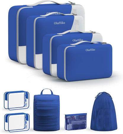 10 Set Packing Cubes for Travel,Gifts for Women Mom,Anti-Tearing Suitcase Organizer,with Over 1000 pcs Mesh Holes,Vacation Essentials & Accessories for Cruise Ship
