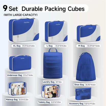 10 Set Packing Cubes for Travel,Gifts for Women Mom,Anti-Tearing Suitcase Organizer,with Over 1000 pcs Mesh Holes,Vacation Essentials & Accessories for Cruise Ship