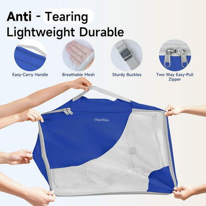 10 Set Packing Cubes for Travel,Gifts for Women Mom,Anti-Tearing Suitcase Organizer,with Over 1000 pcs Mesh Holes,Vacation Essentials & Accessories for Cruise Ship