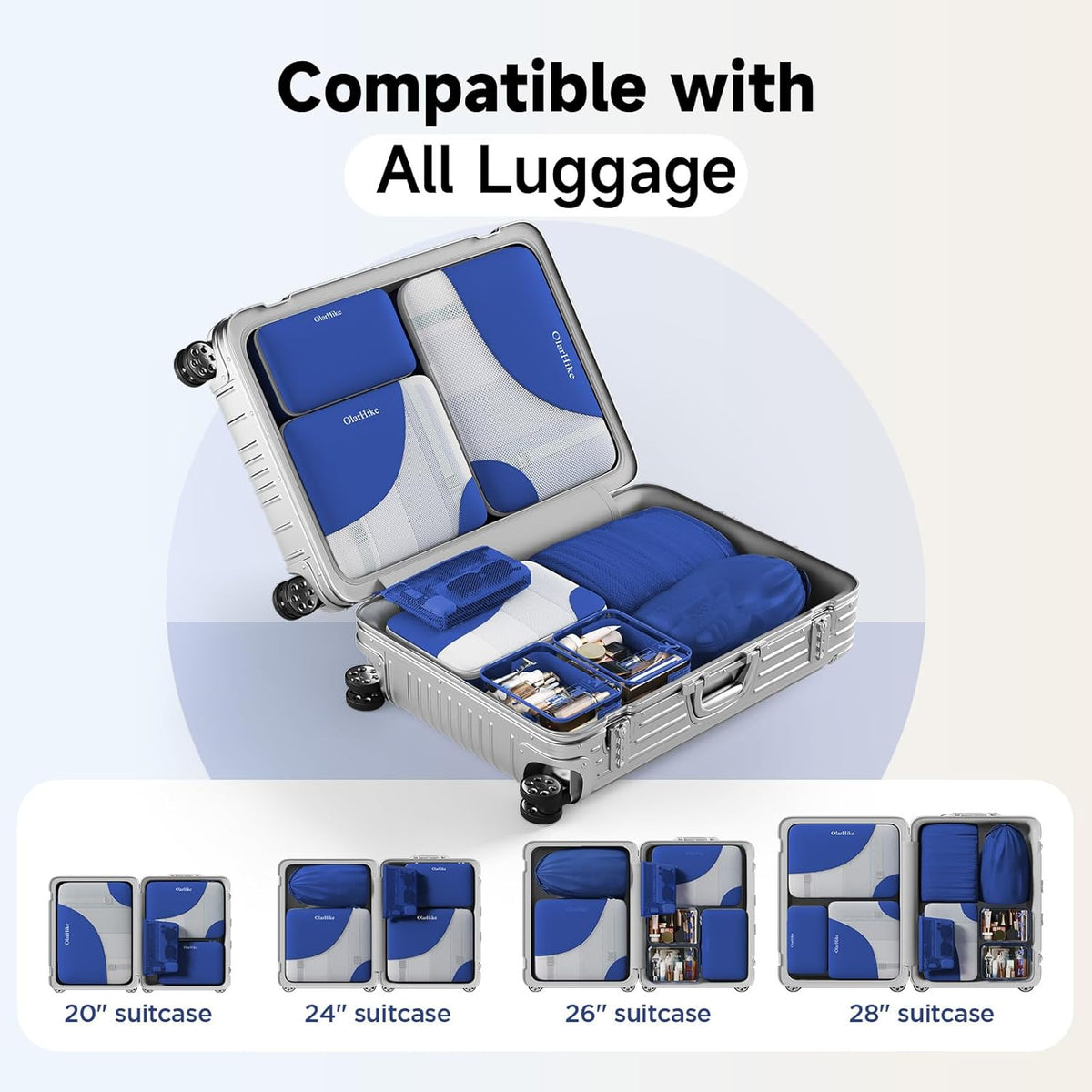 10 Set Packing Cubes for Travel,Gifts for Women Mom,Anti-Tearing Suitcase Organizer,with Over 1000 pcs Mesh Holes,Vacation Essentials & Accessories for Cruise Ship
