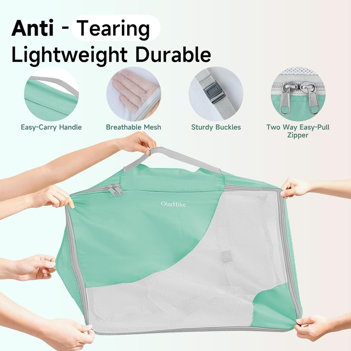 10 Set Packing Cubes for Travel,Gifts for Women Mom,Anti-Tearing Suitcase Organizer,with Over 1000 pcs Mesh Holes,Vacation Essentials & Accessories for Cruise Ship