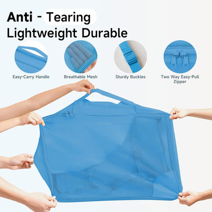 10 Set Packing Cubes for Travel,Gifts for Women Mom,Anti-Tearing Suitcase Organizer,with Over 1000 pcs Mesh Holes,Vacation Essentials & Accessories for Cruise Ship