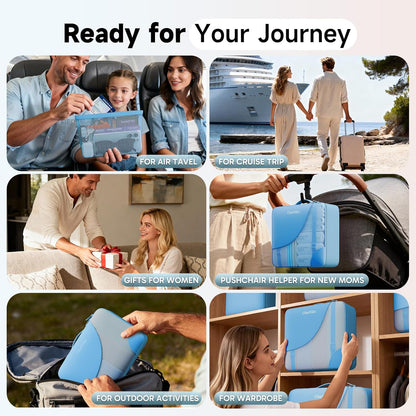 10 Set Packing Cubes for Travel,Gifts for Women Mom,Anti-Tearing Suitcase Organizer,with Over 1000 pcs Mesh Holes,Vacation Essentials & Accessories for Cruise Ship