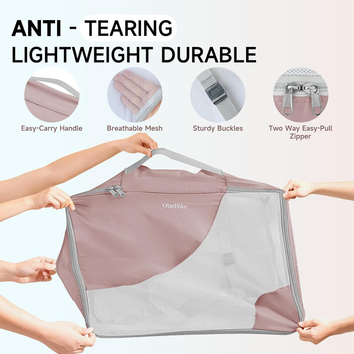 10 Set Packing Cubes for Travel,Gifts for Women Mom,Anti-Tearing Suitcase Organizer,with Over 1000 pcs Mesh Holes,Vacation Essentials & Accessories for Cruise Ship