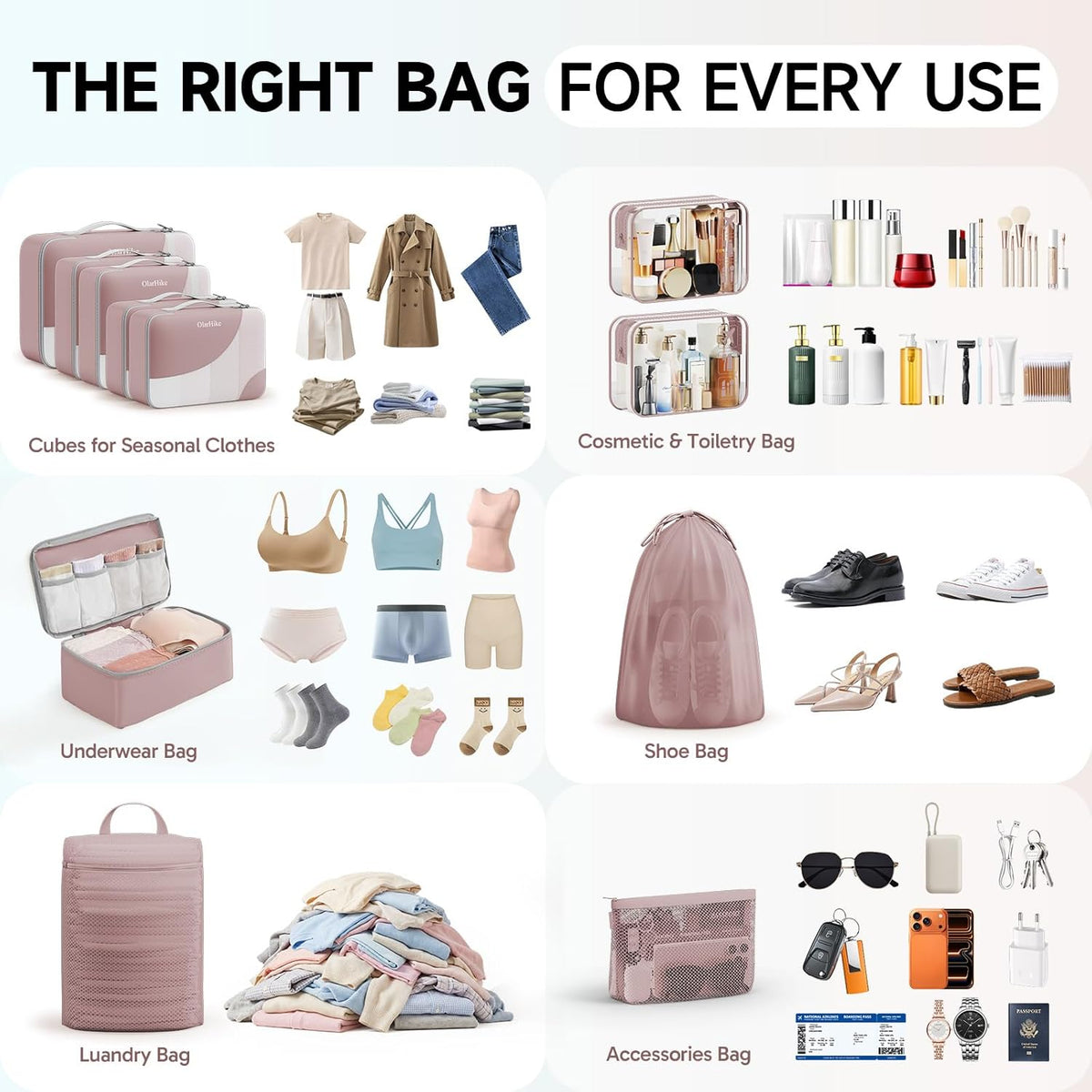 10 Set Packing Cubes for Travel,Gifts for Women Mom,Anti-Tearing Suitcase Organizer,with Over 1000 pcs Mesh Holes,Vacation Essentials & Accessories for Cruise Ship