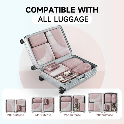 10 Set Packing Cubes for Travel,Gifts for Women Mom,Anti-Tearing Suitcase Organizer,with Over 1000 pcs Mesh Holes,Vacation Essentials & Accessories for Cruise Ship