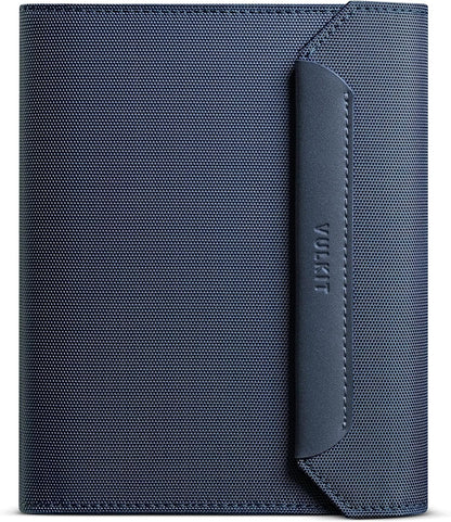 RFID Blocking Leather Passport & Card Holder, Dual Person Travel Passport Wallet with Secure Magnetic Closure, Green