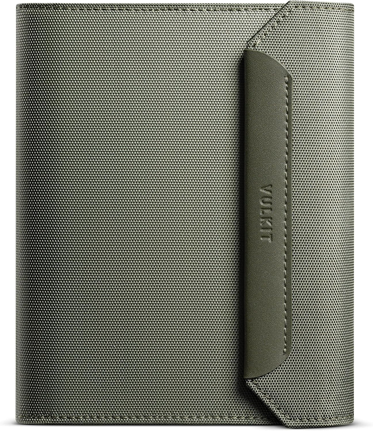 RFID Blocking Leather Passport & Card Holder, Dual Person Travel Passport Wallet with Secure Magnetic Closure, Green