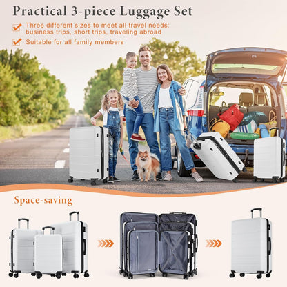 Carry on Luggage, Hard Shell ABS Suitcase with Double Spinner Wheels, Lightweight Expandable Rolling Suit Case with TSA Lock, 21 Inch Charcoal Black