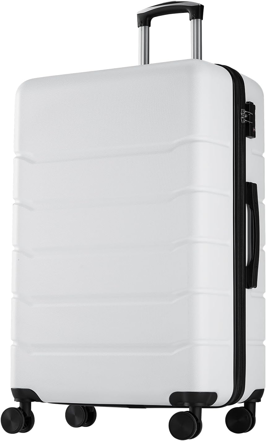 Carry on Luggage, Hard Shell ABS Suitcase with Double Spinner Wheels, Lightweight Expandable Rolling Suit Case with TSA Lock, 21 Inch Charcoal Black
