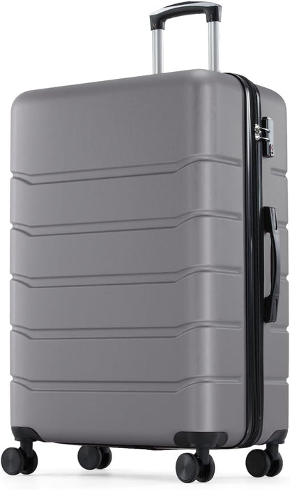 Carry on Luggage, Hard Shell ABS Suitcase with Double Spinner Wheels, Lightweight Expandable Rolling Suit Case with TSA Lock, 21 Inch Charcoal Black