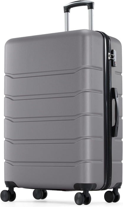Carry on Luggage, Hard Shell ABS Suitcase with Double Spinner Wheels, Lightweight Expandable Rolling Suit Case with TSA Lock, 21 Inch Charcoal Black
