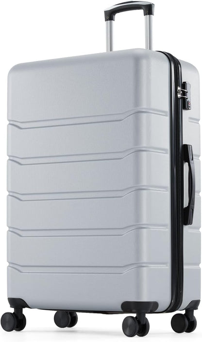 Carry on Luggage, Hard Shell ABS Suitcase with Double Spinner Wheels, Lightweight Expandable Rolling Suit Case with TSA Lock, 21 Inch Charcoal Black