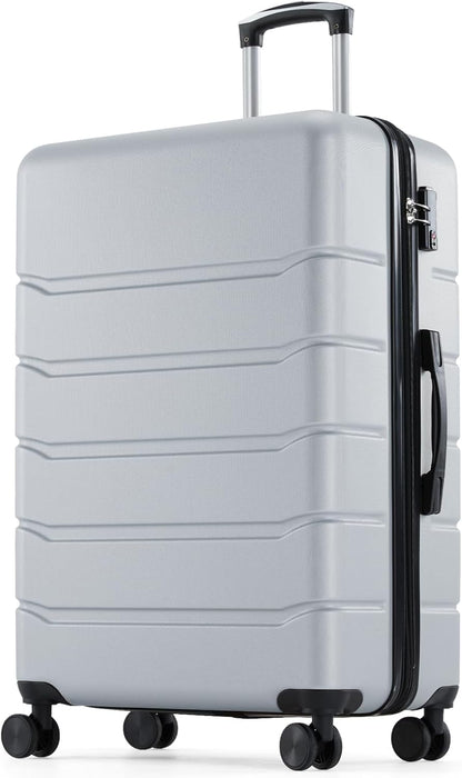 Carry on Luggage, Hard Shell ABS Suitcase with Double Spinner Wheels, Lightweight Expandable Rolling Suit Case with TSA Lock, 21 Inch Charcoal Black