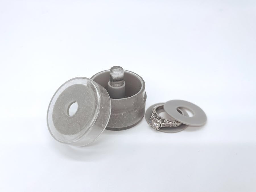 Travel Jewelry Box Case, Ring Holder on Shark Tank for Women Girls with Keychain, Small Jewelry Organizer Boxes Storage Case, Portable Key Chain