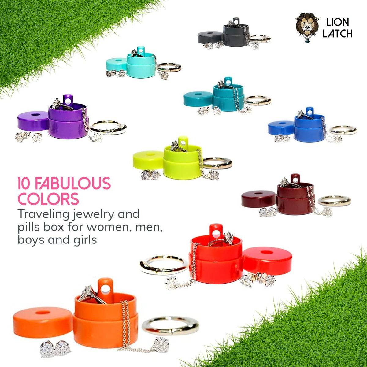 Travel Jewelry Box Case, Ring Holder on Shark Tank for Women Girls with Keychain, Small Jewelry Organizer Boxes Storage Case, Portable Key Chain