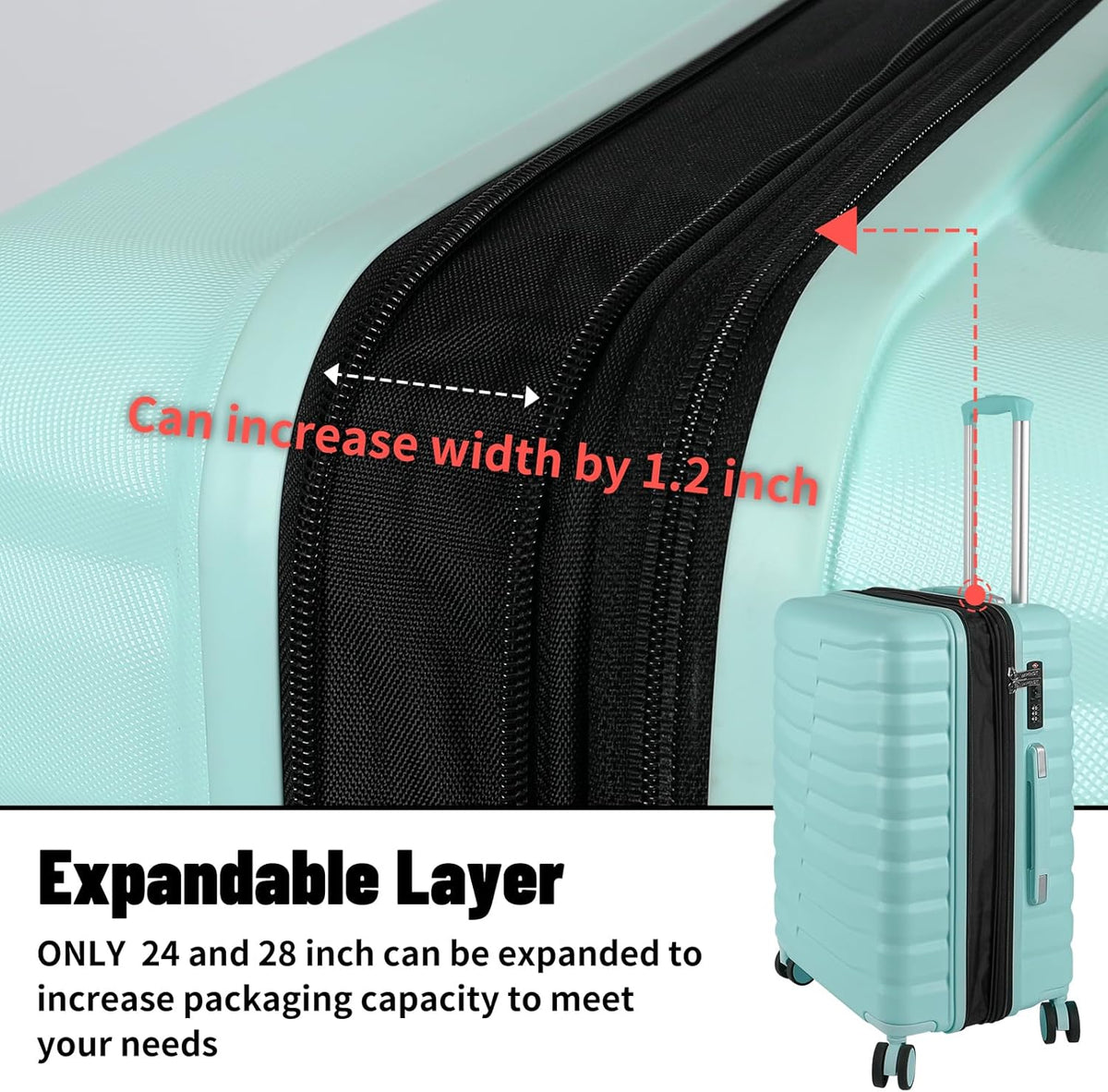 22×14×9 Airline Approved Carry On Luggage with Front Open Pocket, Spinner Wheels, ABS+PC Hardshell Small 20inch Suitcase with Protective Cover and Luggage Tag, Avocado Green