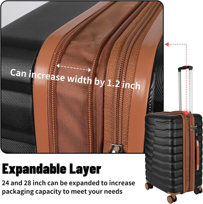 22×14×9 Airline Approved Carry On Luggage with Front Open Pocket, Spinner Wheels, ABS+PC Hardshell Small 20inch Suitcase with Protective Cover and Luggage Tag, Avocado Green