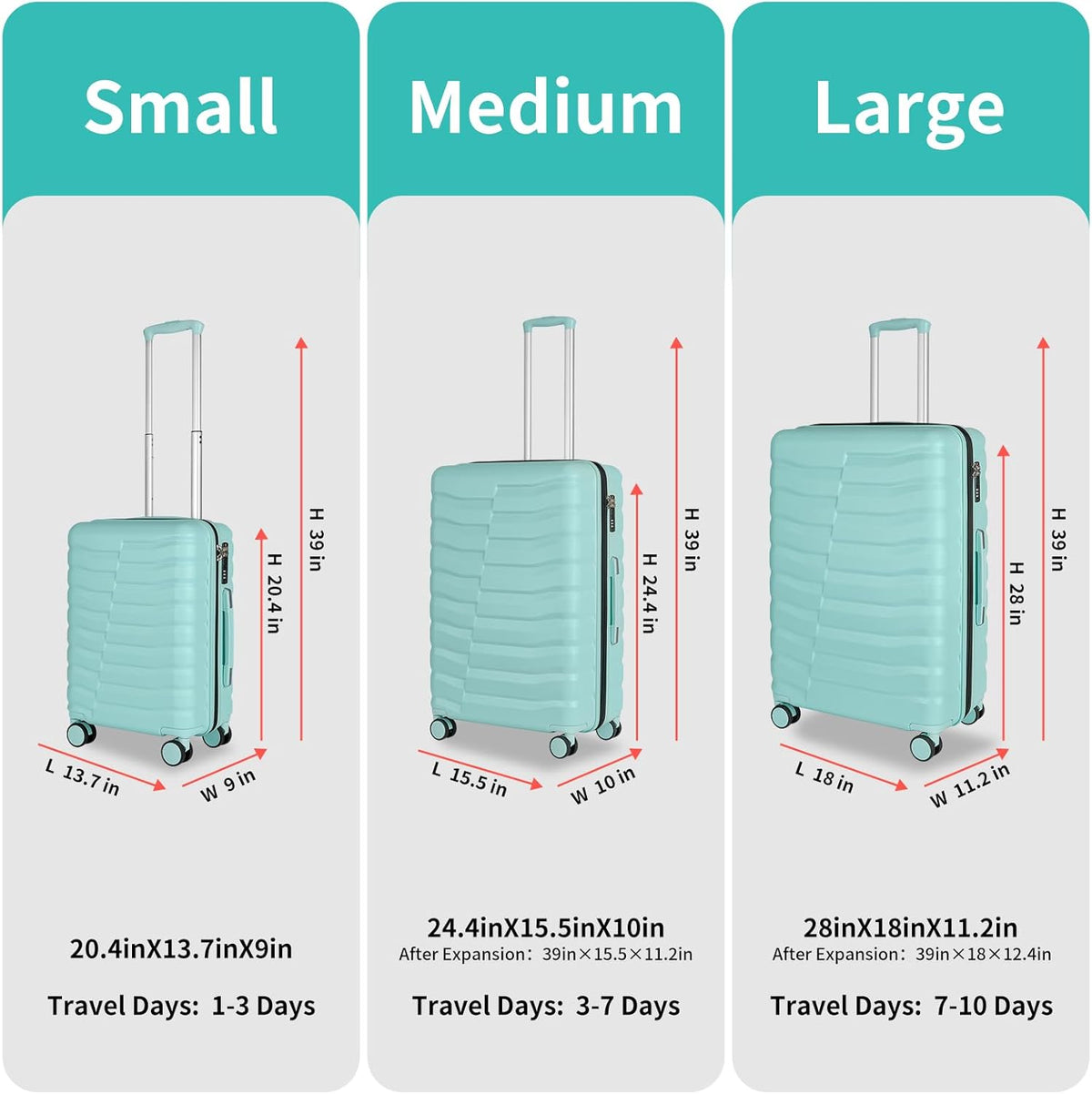 22×14×9 Airline Approved Carry On Luggage with Front Open Pocket, Spinner Wheels, ABS+PC Hardshell Small 20inch Suitcase with Protective Cover and Luggage Tag, Avocado Green