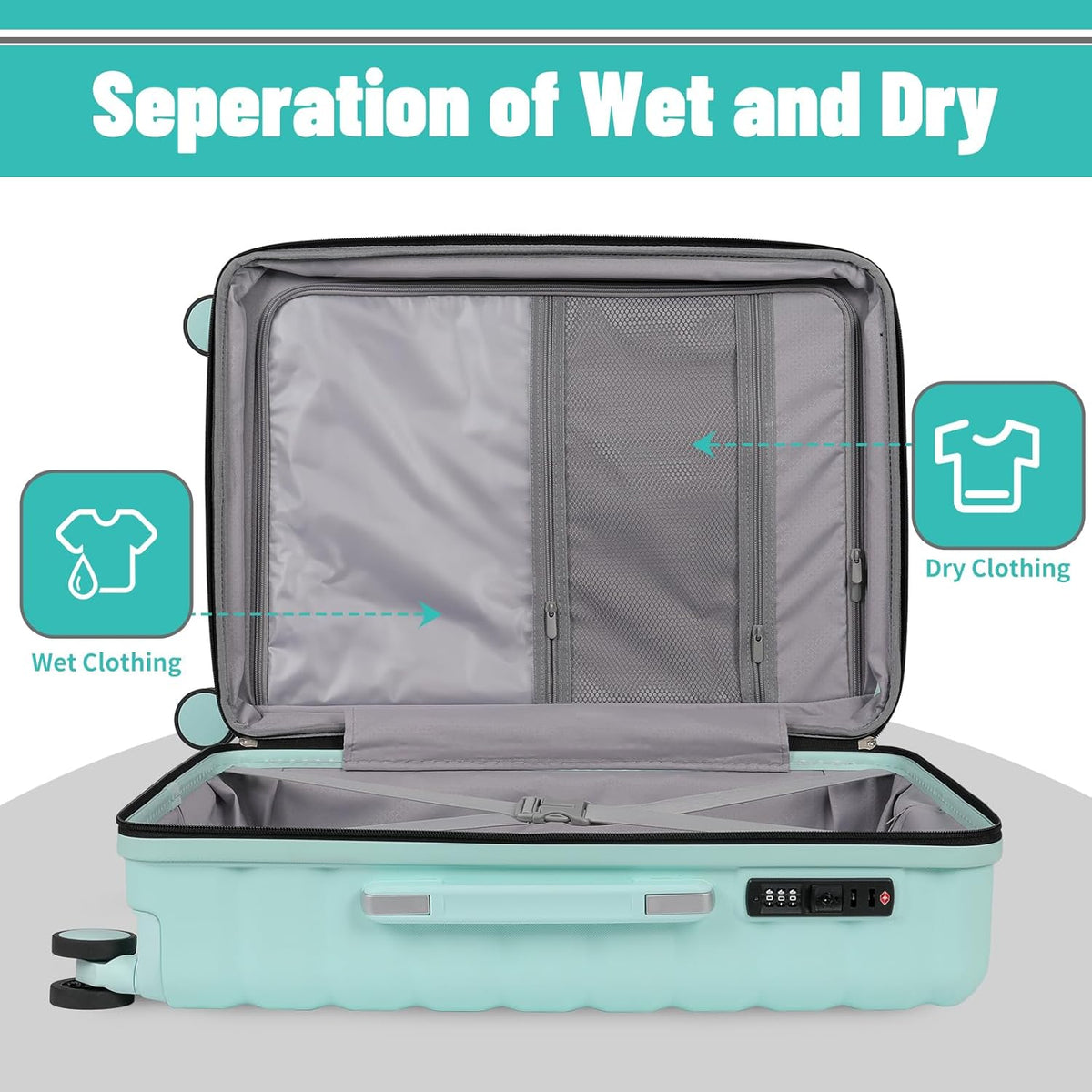 22×14×9 Airline Approved Carry On Luggage with Front Open Pocket, Spinner Wheels, ABS+PC Hardshell Small 20inch Suitcase with Protective Cover and Luggage Tag, Avocado Green
