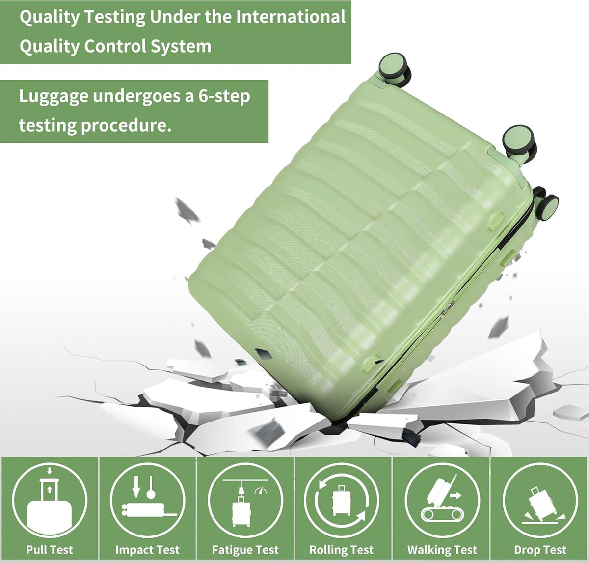 22×14×9 Airline Approved Carry On Luggage with Front Open Pocket, Spinner Wheels, ABS+PC Hardshell Small 20inch Suitcase with Protective Cover and Luggage Tag, Avocado Green