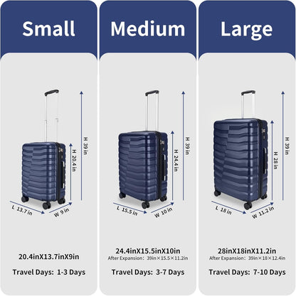 22×14×9 Airline Approved Carry On Luggage with Front Open Pocket, Spinner Wheels, ABS+PC Hardshell Small 20inch Suitcase with Protective Cover and Luggage Tag, Avocado Green