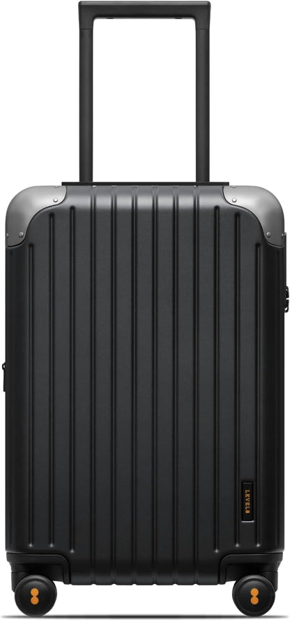 Carry on Luggage Airline Approved, Hardshell Suitcases with Spinner Wheels, PC Expandable Luggage, 20 Inch, Black