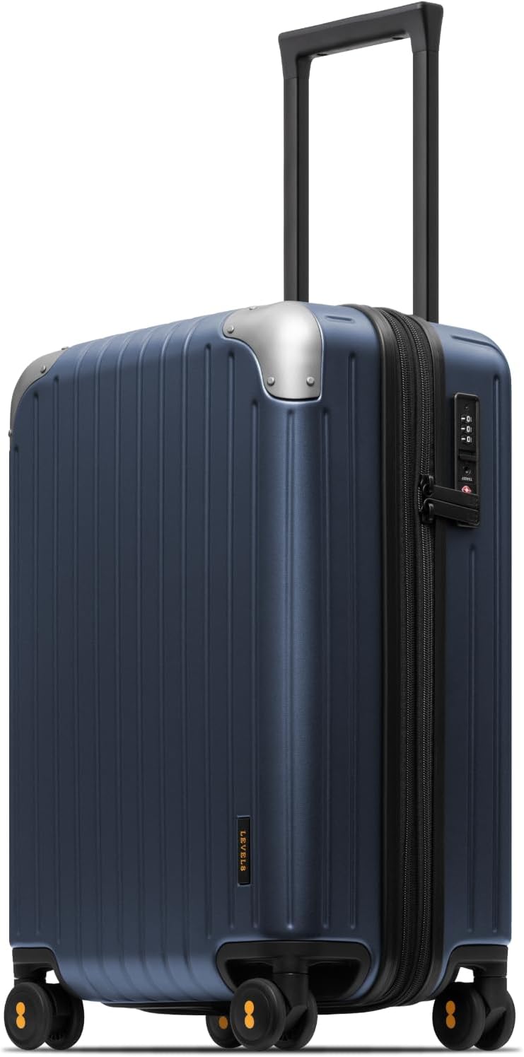 Carry on Luggage Airline Approved, Hardshell Suitcases with Spinner Wheels, PC Expandable Luggage, 20 Inch, Black